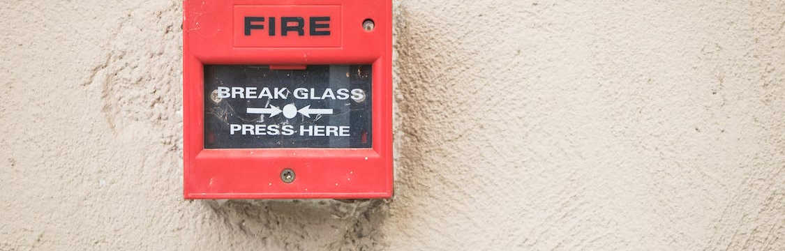 a fire alarm in a workplace