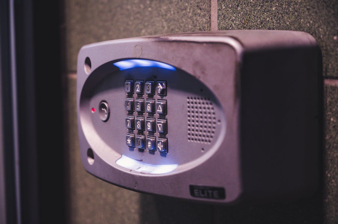 A black combination alarm system