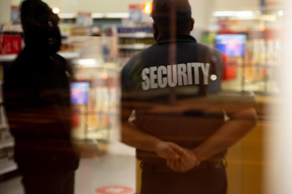 Security guards surveying the area