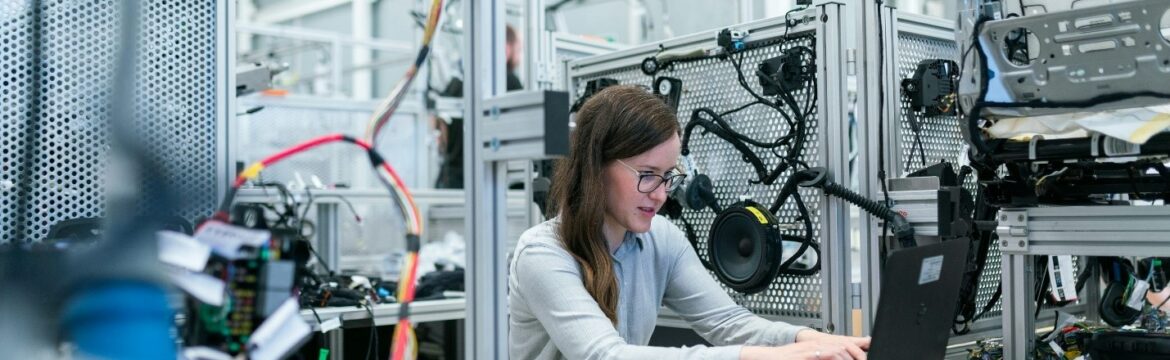 Woman working in Tech Company.