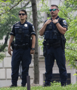 Two armed security officers